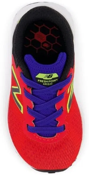 Детские кроссовки для девочек Fresh Foam Arishi V2 New Balance, Neo Flame/Black/Lemonade — фото 4