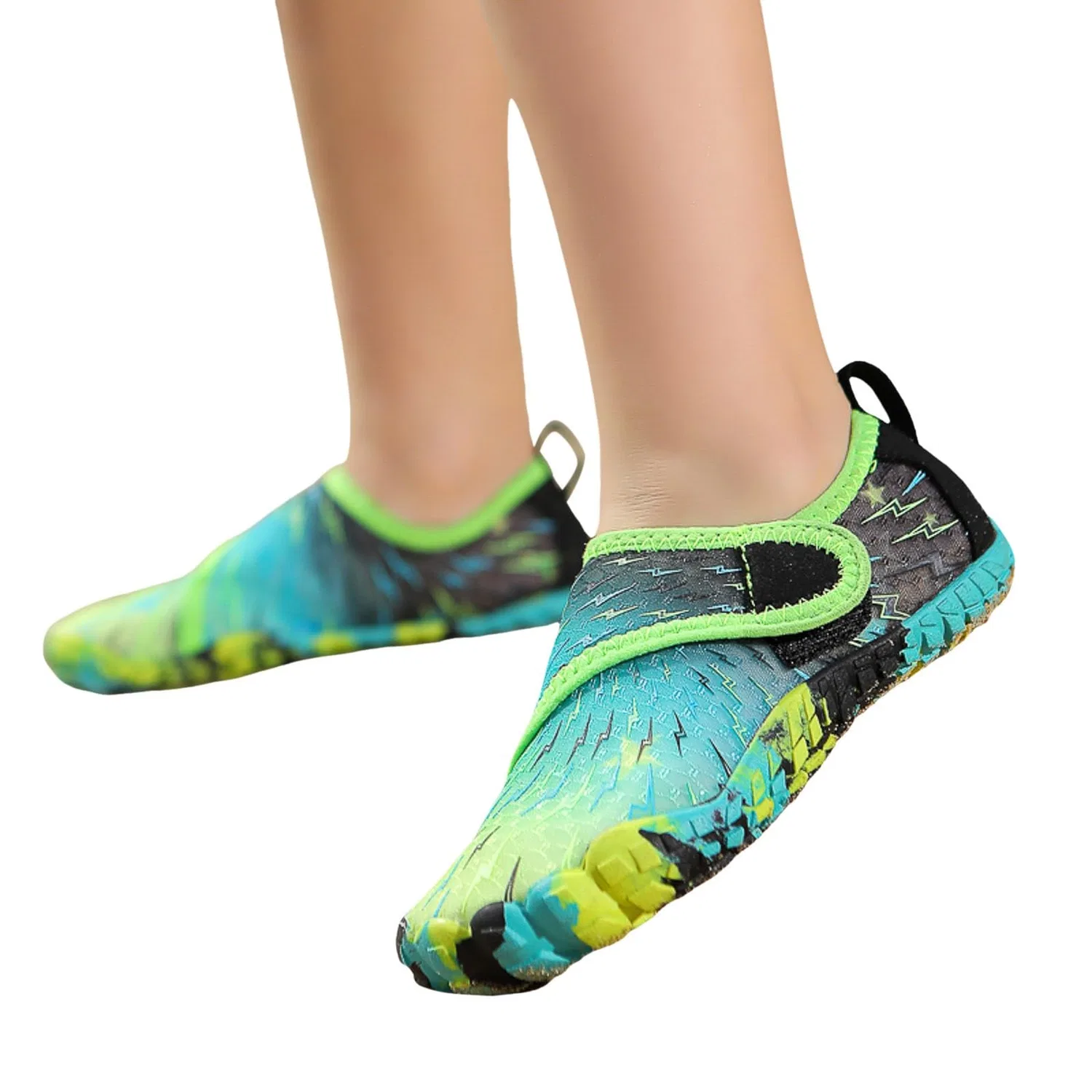 Детские кроссовки с принтом Barefoot Scarpe Scoglio Bambino Trekking Bambina Ginnastica Ragazzo 35 da Pianta Larga con Elastico Estive Bimbo Basket 34 Tela Bimba 24 Primavera 25 Corsa XS in Ortopediche Bambini, Verde — фото 2