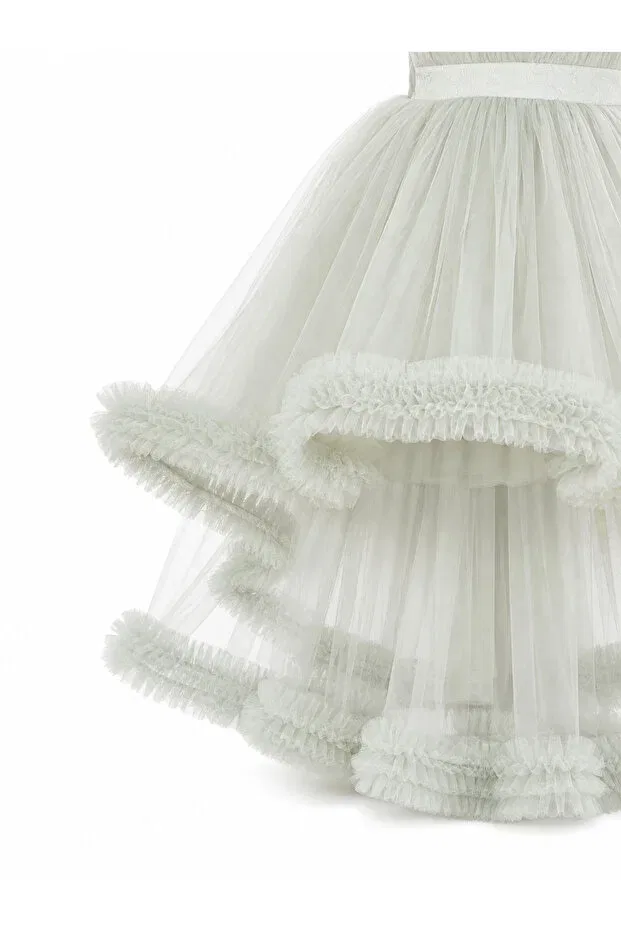 Детское платье для девочек с принтом Grenli Puffy Skirt Babyhola, Green — фото 3