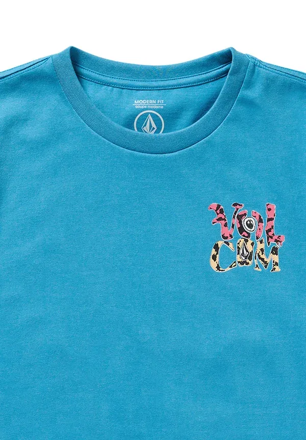 Футболка с принтом Tee eye warp Volcom Turq, синий/бирюзовый — фото 3