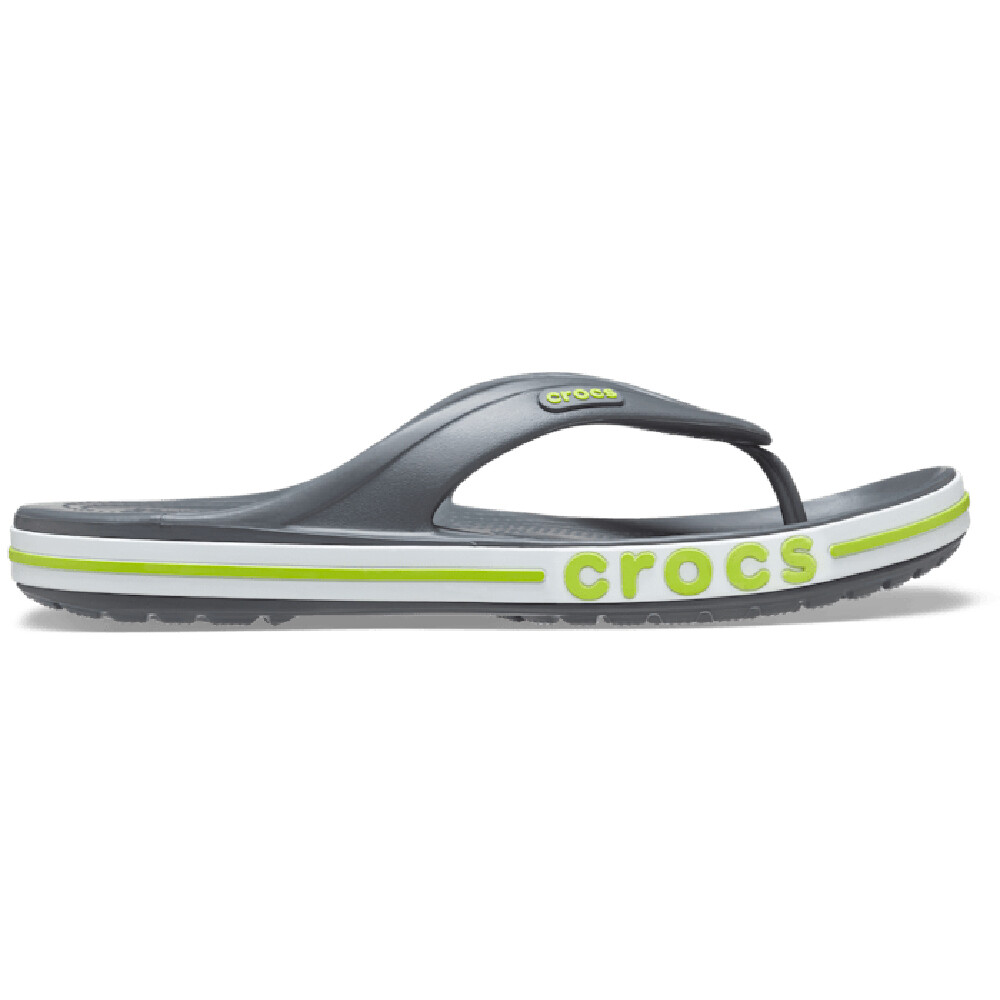 Шлепанцы Crocs Bayaband Flip, салатовый/серый/белый