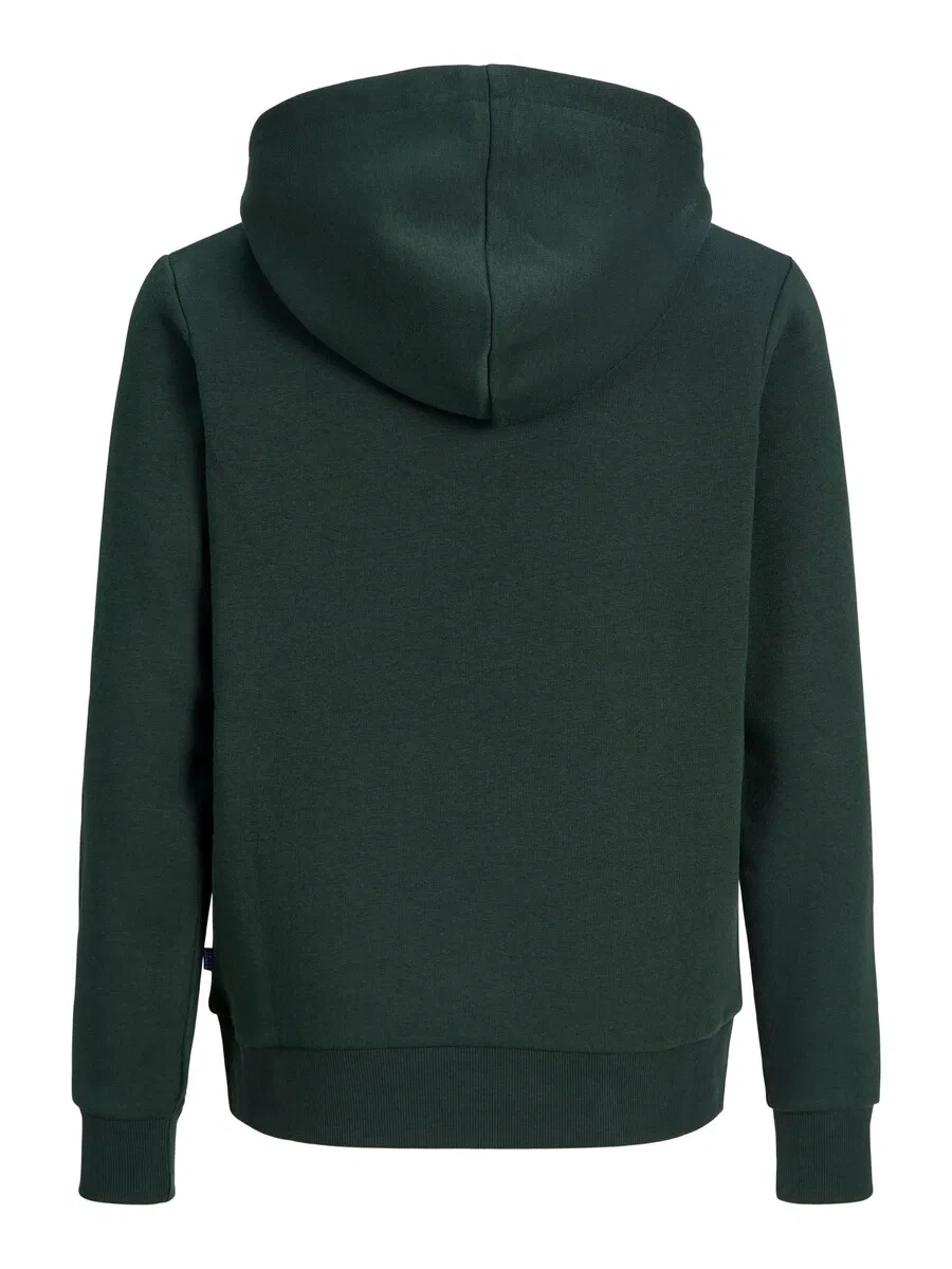Детская толстовка темно-зеленого цвета Jack & Jones Junior — фото 2