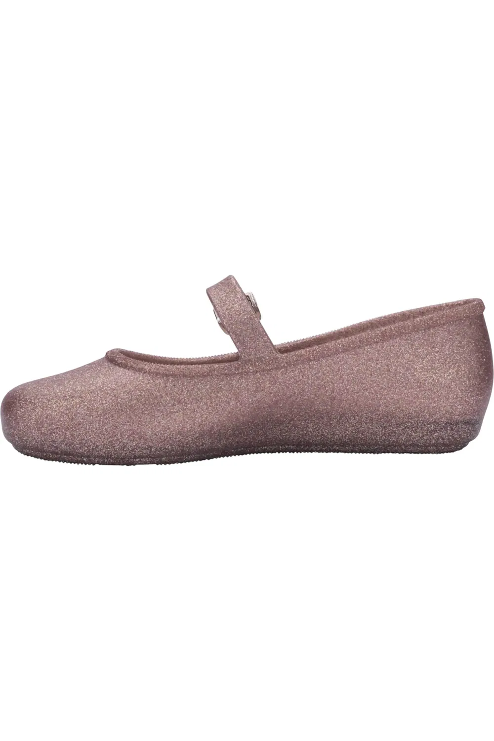 Детские туфли балетки водонепроницаемые Soft Ballerina Mary Jane Flat Mini Melissa, Dark Pink Glitter — фото 4