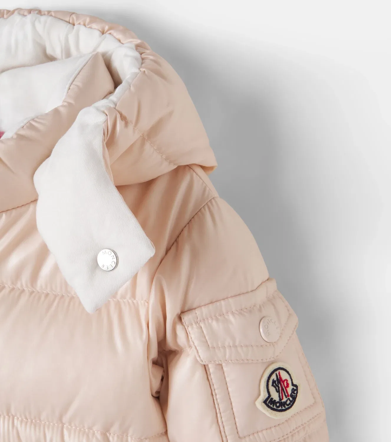 Пуховик Baby Maire, Moncler Enfant, розовый — фото 4