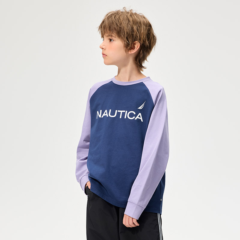 Детская футболка NAUTICA, синий/фиолетовый — фото 4