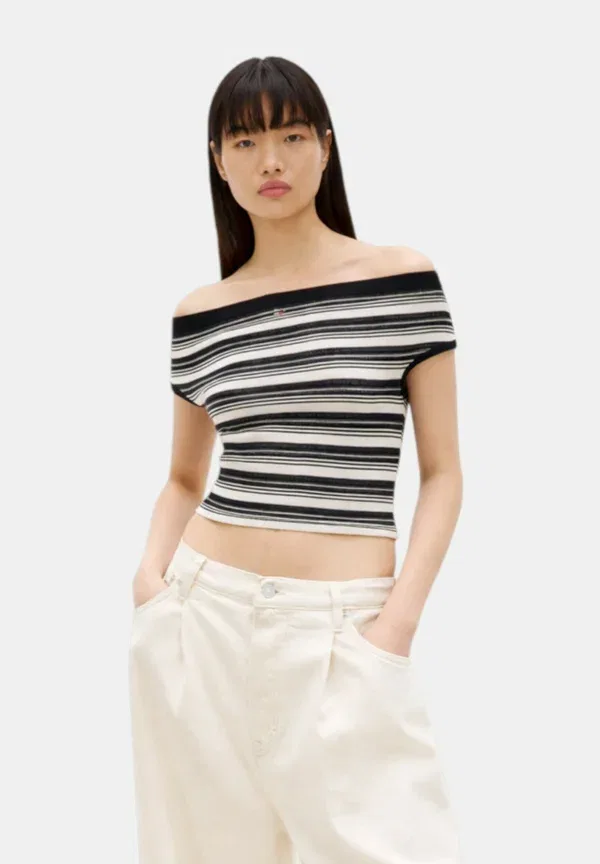 Джемпер из хлопка Print T-shirt Tommy Hilfiger черный