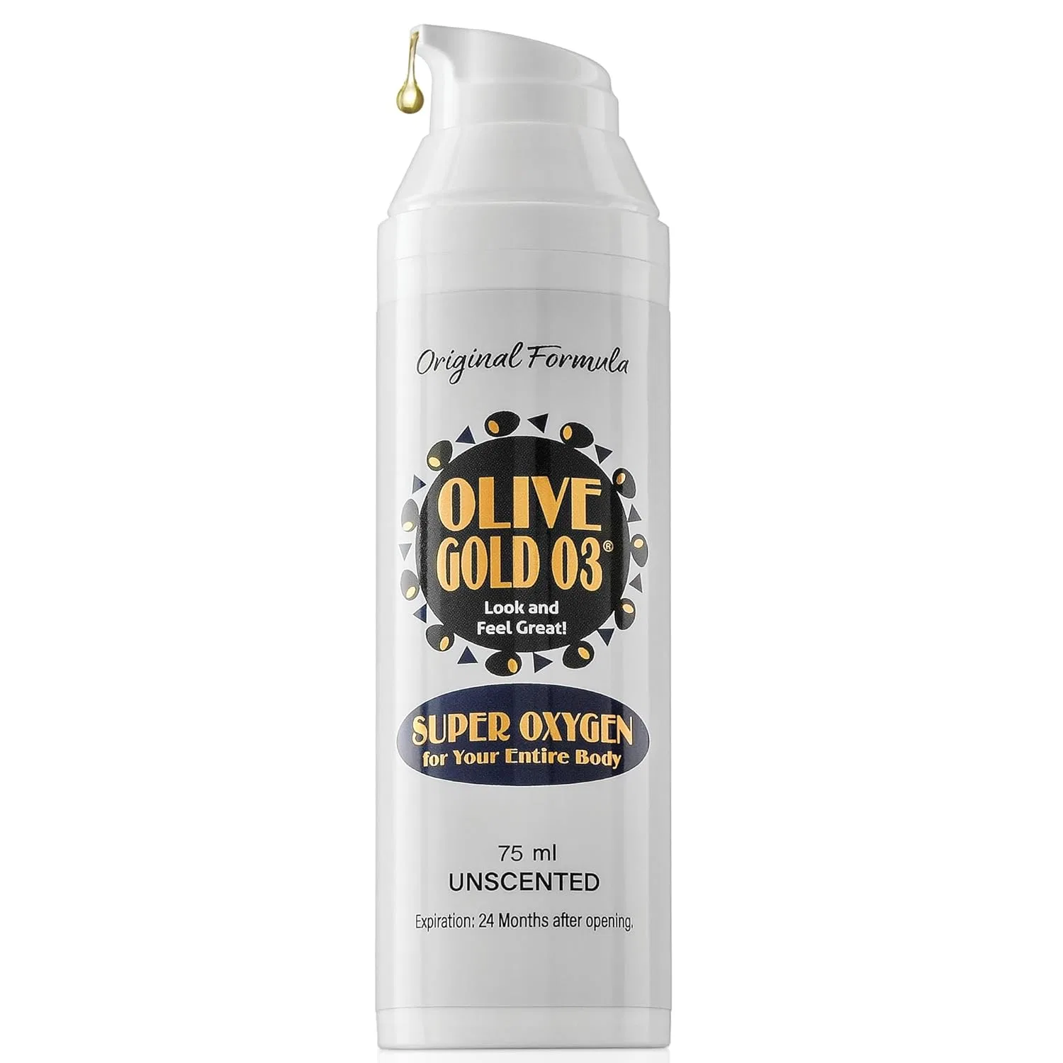 Olive Gold 03 Лосьон для тела Olive Gold O3, озонированное оливковое масло с витаминами, 2 fl oz