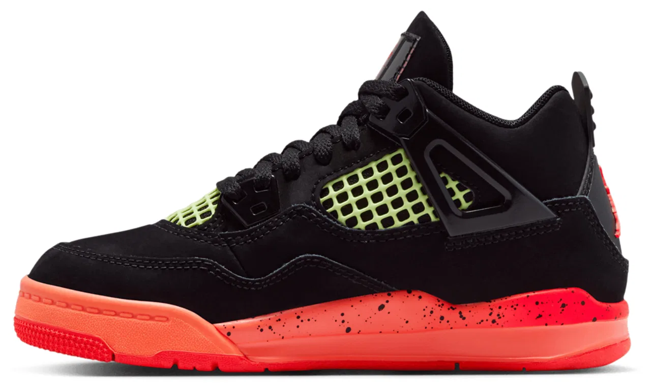 Кроссовки для мальчиков баскетбольные Jordan Retro 4, цвет Red/Black/Orange — фото 2