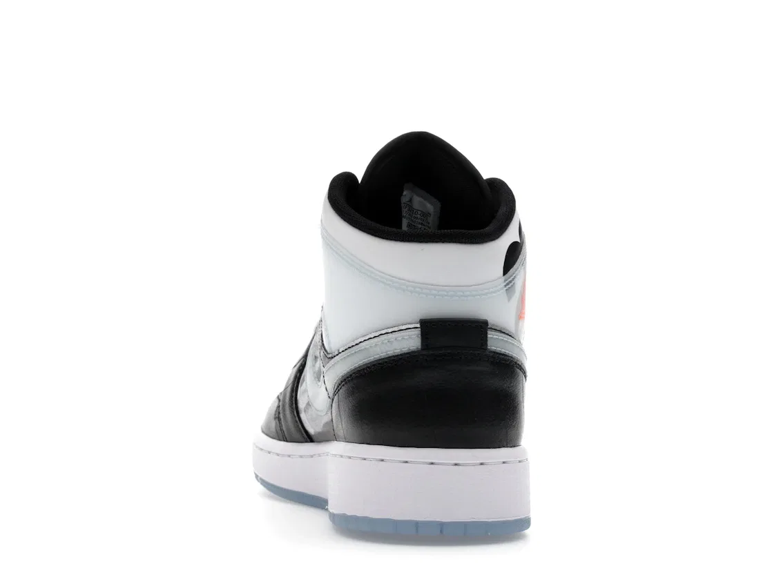 Детские кроссовки Lifestyle с принтом Jordan 1 Mid SS X-Ray Jordan, Black/Ice Blue-Total Crimson-White — фото 4