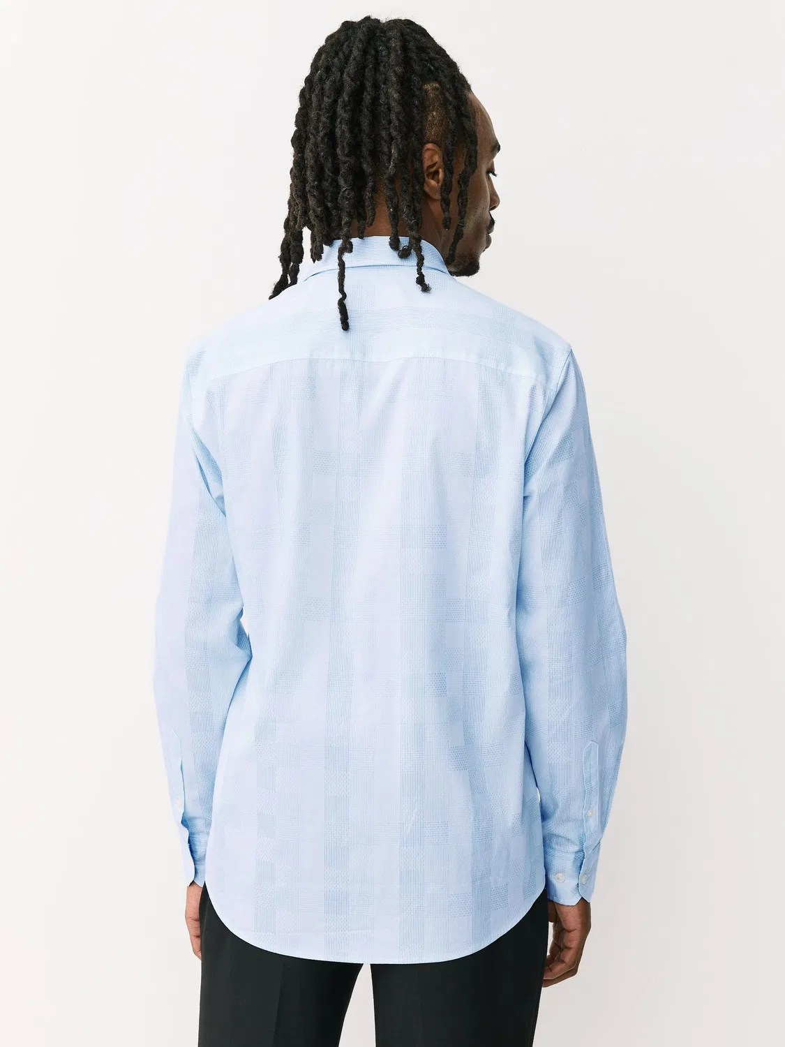 Рубашка с принтом Light Blue Check, Regular Fit Next, Light Blue Check — фото 2