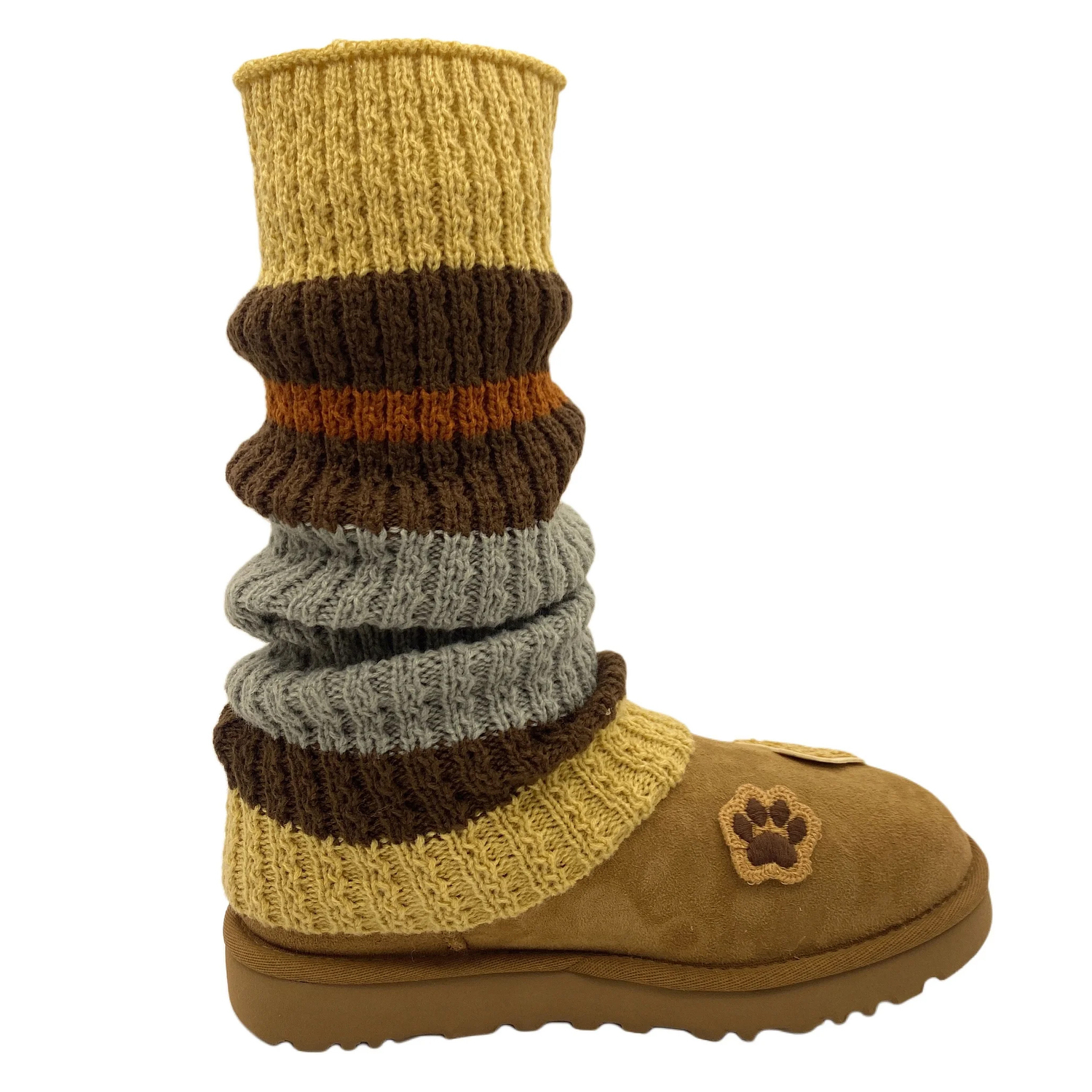 Ботинки зимние UGG Classic Ultra Mini Towel Bear, каштаново-коричневый — фото 2