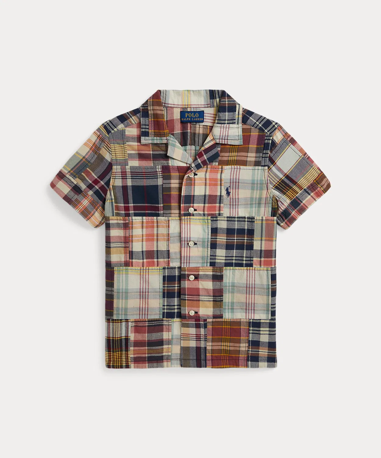 Детская рубашка с пэчворком Madras Camp Polo Ralph Lauren Childrenswear, Multi