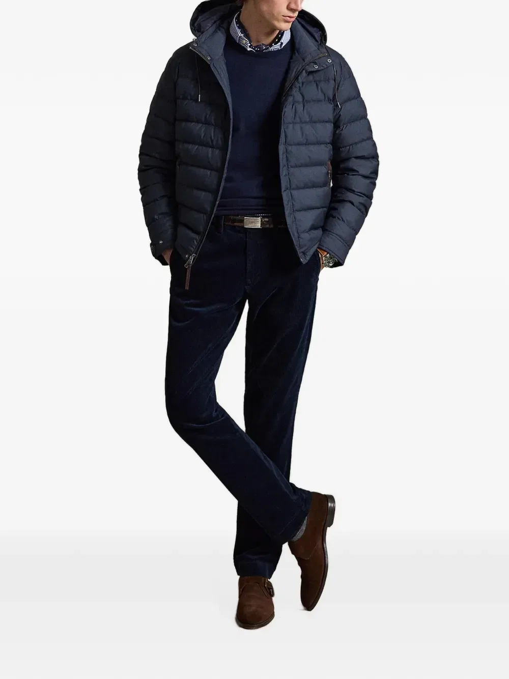 Брюки прямого кроя Bedford из вельвета Polo Ralph Lauren, синий — фото 2