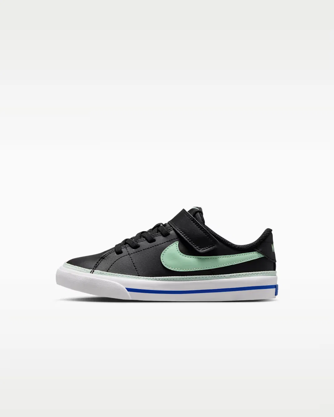 Детская обувь Nike Court Legacy, Black/White/Game Royal/Arctic Green