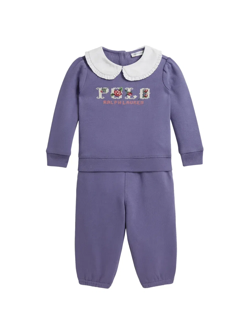 Спортивный костюм с оборками Polo Ralph Lauren Kids, фиолетовый