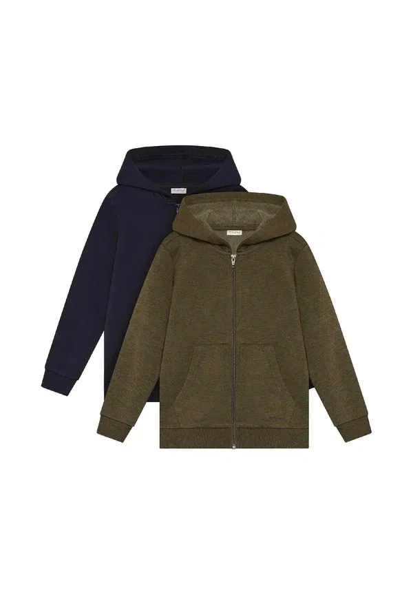 Толстовка на молнии с капюшоном 2-pack Misweat Minymo dark olive, оливковый