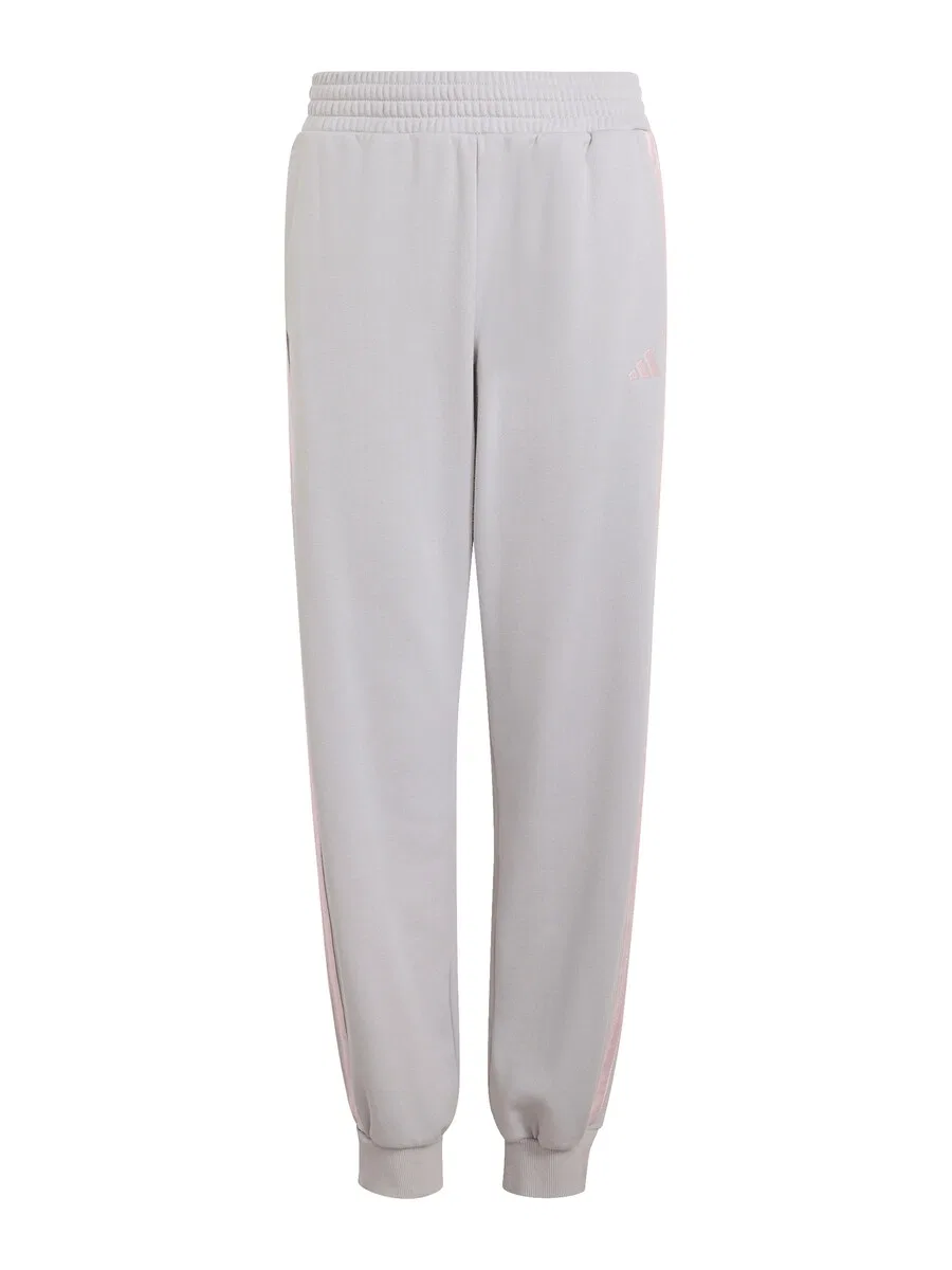 Спортивные брюки ADIDAS SPORTSWEAR Tapered Workout Pants 'SATIN TRACK' светло-серого цвета