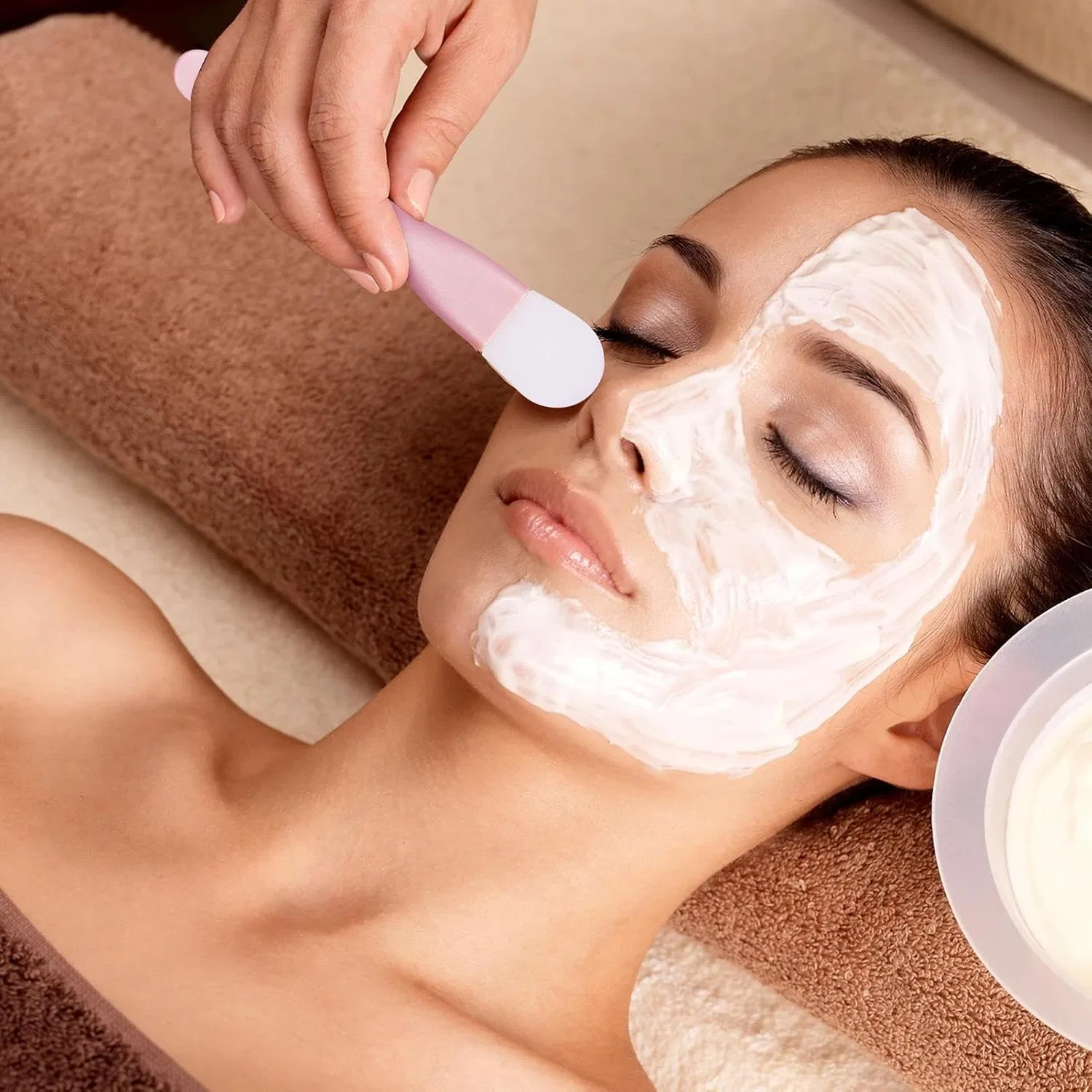 Маска для лица, 2-in-1, силикон, Pink Generisch — фото 2