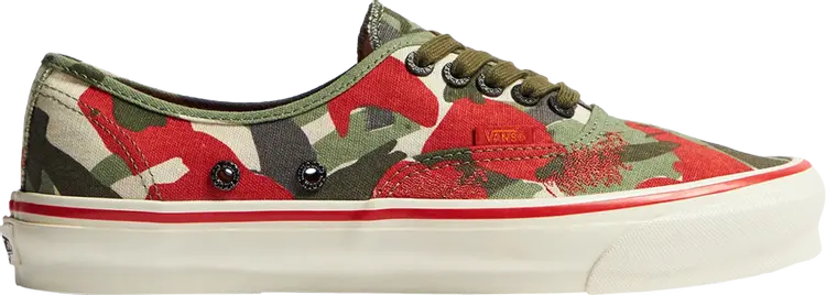 

Кеды Vans Nigel Cabourn x OG Authentic LX Army Green Camo, зеленый