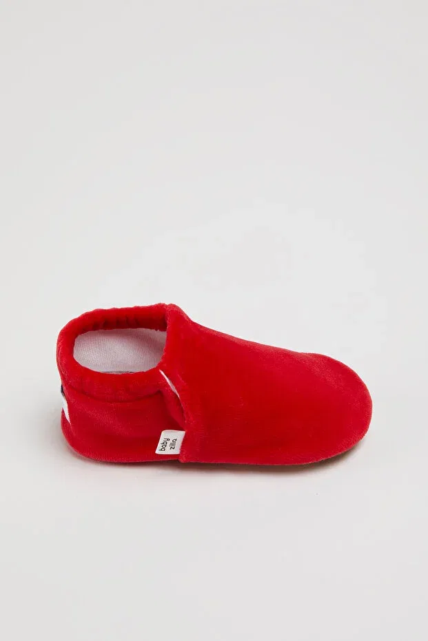 Детские пинетки для новорожденных из флиса Classic slip-on Babyzilla, Красный — фото 3