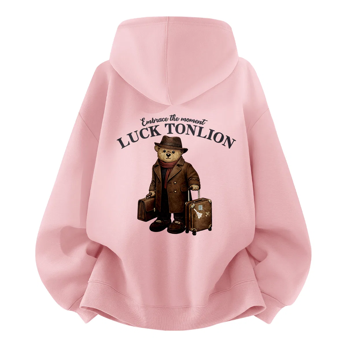 Детский худи с принтом медведя Tonlion, Pink