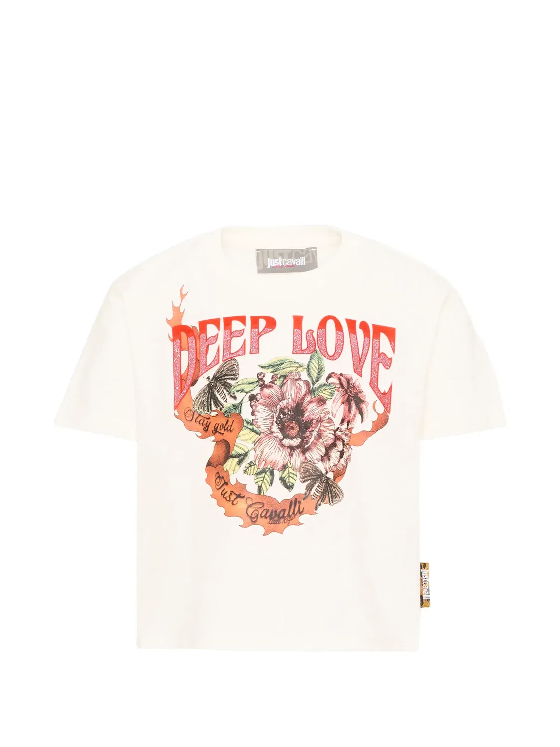 Футболка с графичным принтом Just Cavalli Kids, белый