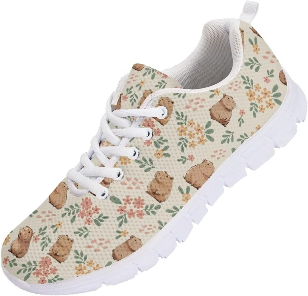 

Мужские кроссовки Funnydude Funny Print для бега, осенние, легкие, дышащие, повседневные теннисные кроссовки, Capybara