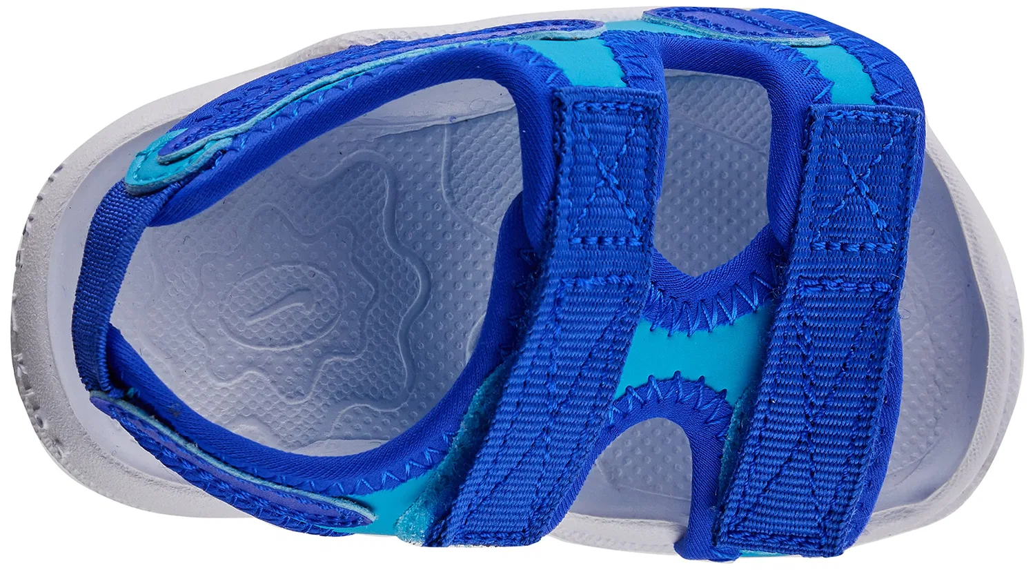 Детские кроссовки для мальчиков с закрытым носком NIKE Sunray Adjust 6 NIKE, Blue Lightning Racer Blue White — фото 3