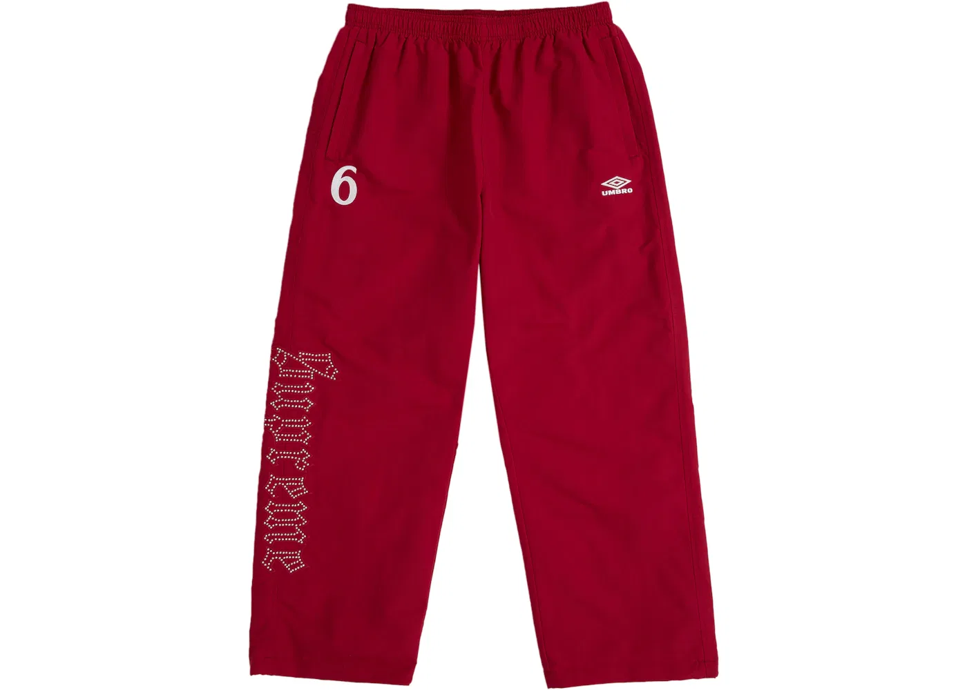 Мужские спортивные штаны с принтом Rhinestone Supreme Umbro, Red