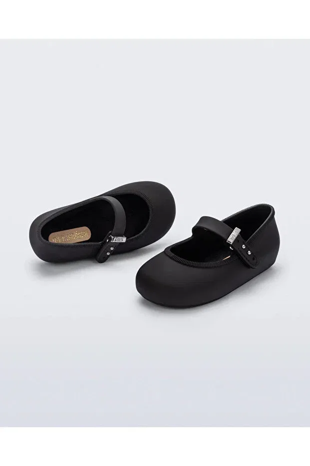 Детские балетки для девочек с ортопедической стелькой Melissa, Black — фото 2