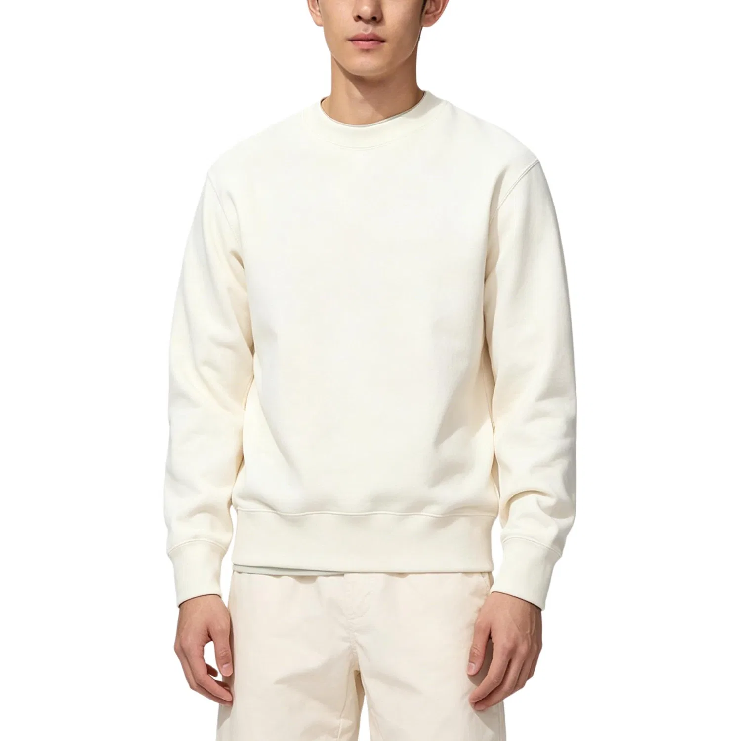 Детский свитшот с круглым вырезом UNIQLO, Ivory