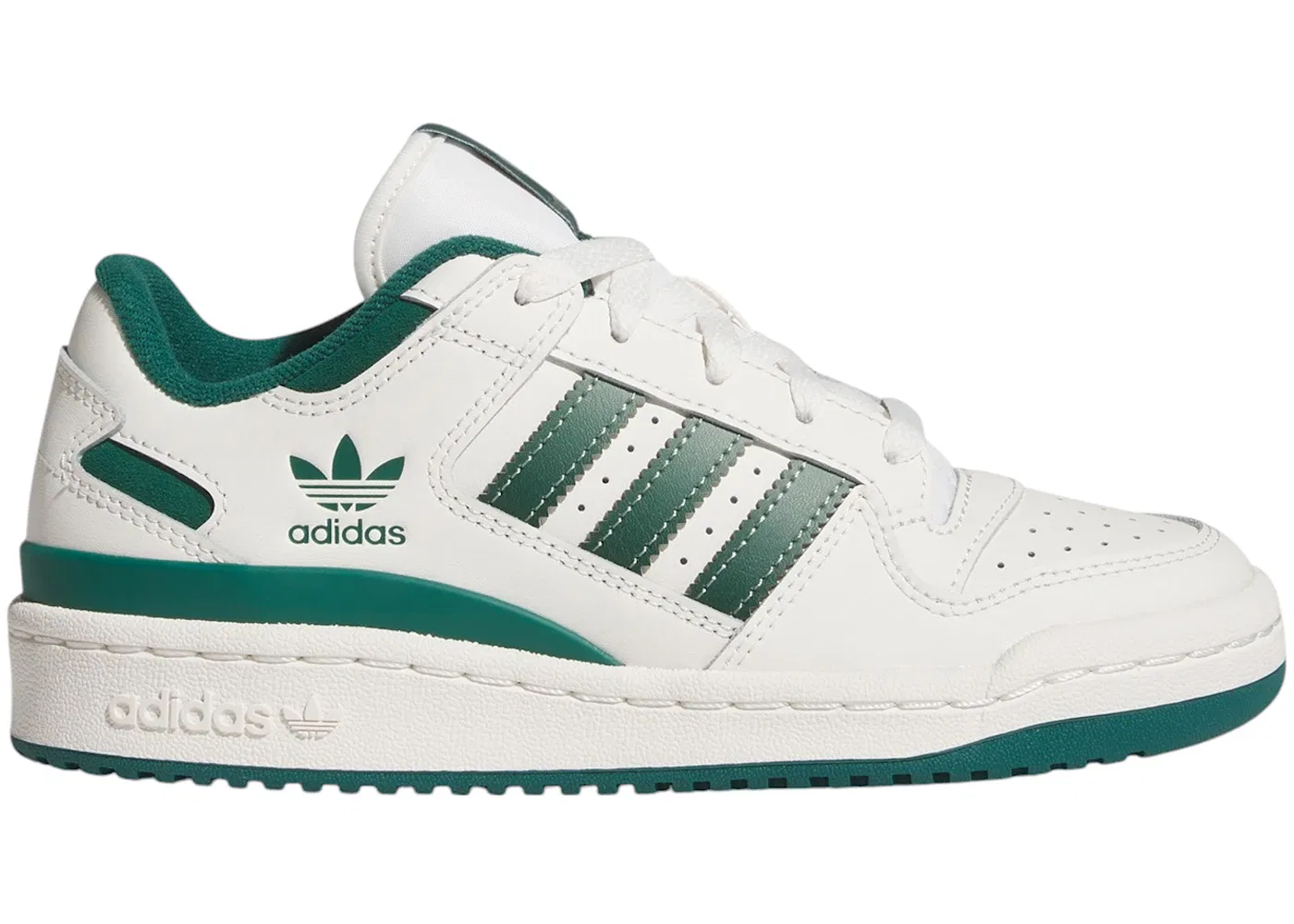 Детские кроссовки Lifestyle Adidas Forum Low CL, Cloud White/Collegiate Green/Silver Green