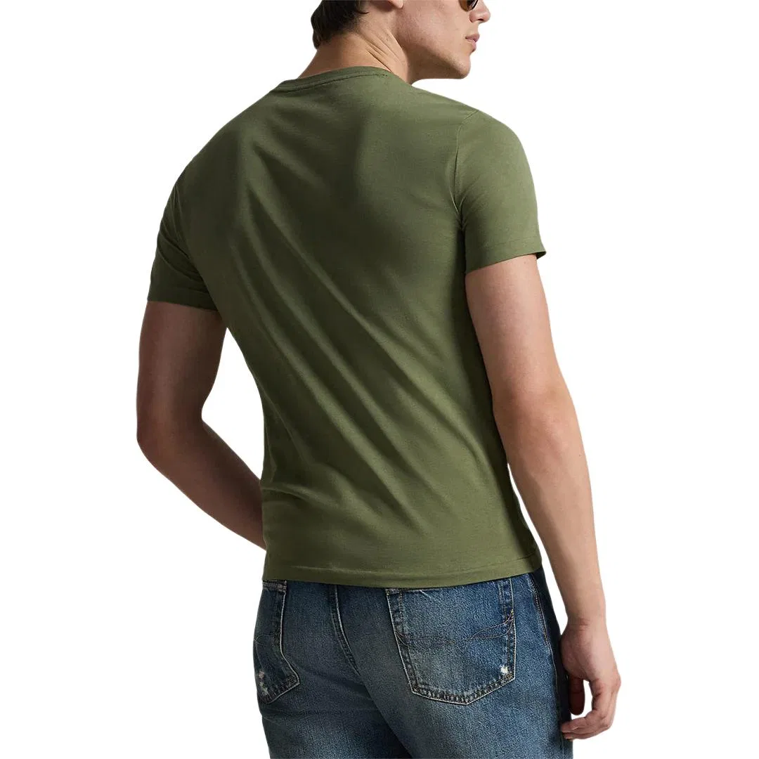 Мужская футболка с коротким рукавом Slim Fit Green Polo Ralph Lauren — фото 4