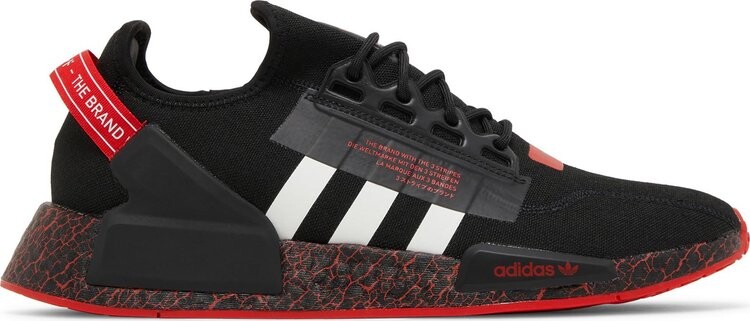 

Кроссовки Adidas NMD_R1 V2 'Crackled - Black Red', черный