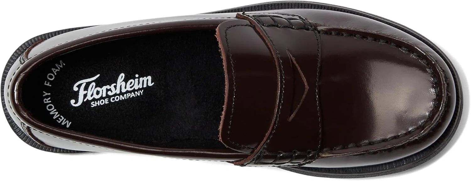 Детские туфли-лоферы Croquet Penny Loafer JR Florsheim, Burgundy — фото 2