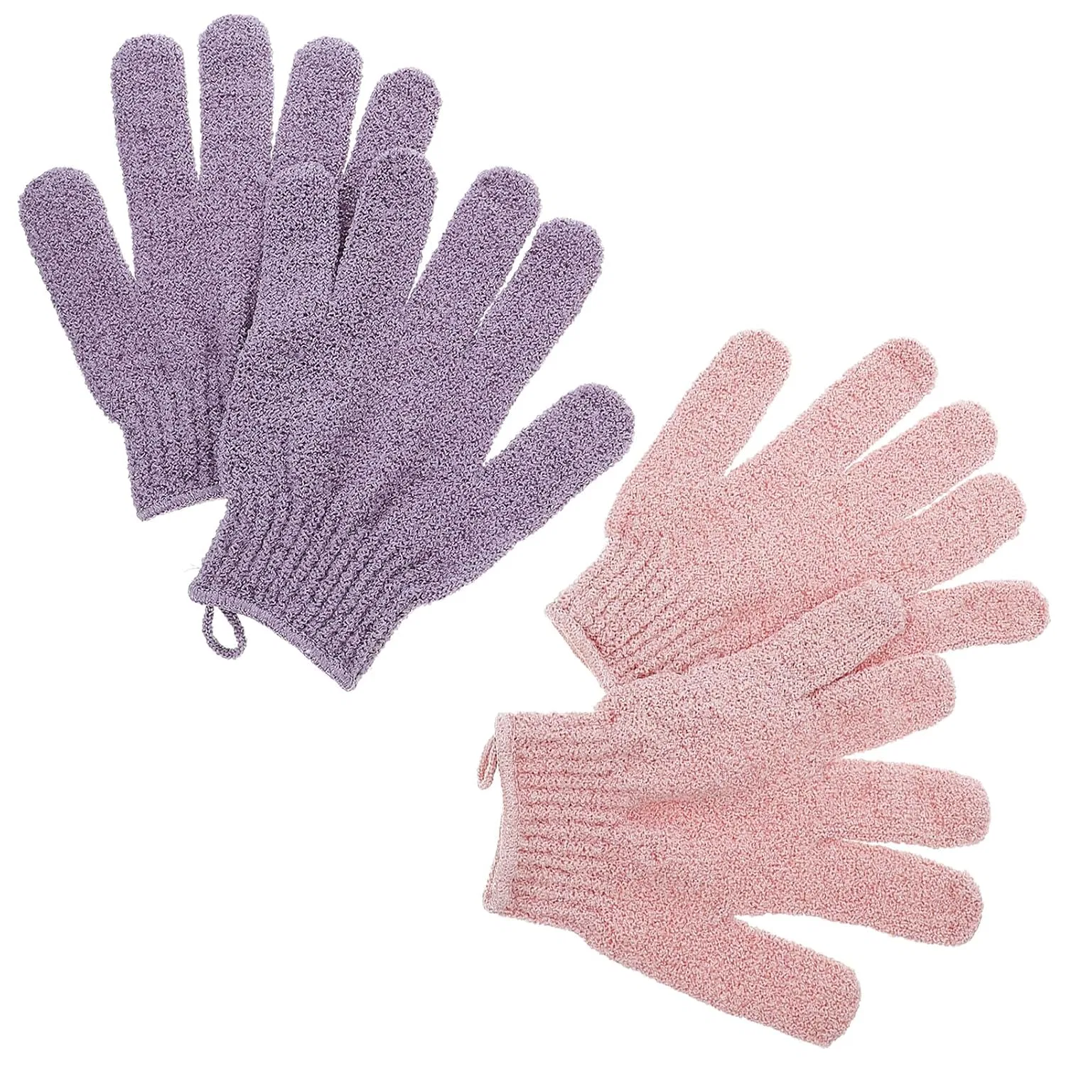 Пилинговые перчатки для душа, 2 пары, Ciieeo, Polyester, 18.5x12.5x0.6 см