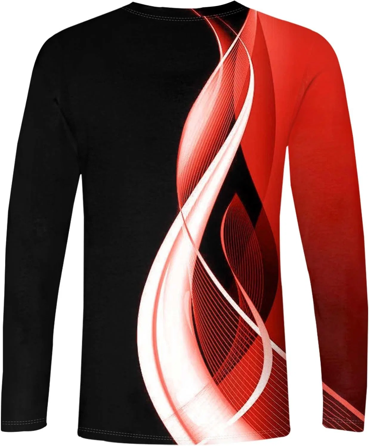 Мужская длинная футболка с круглым вырезом Regular Fit, Red — фото 3