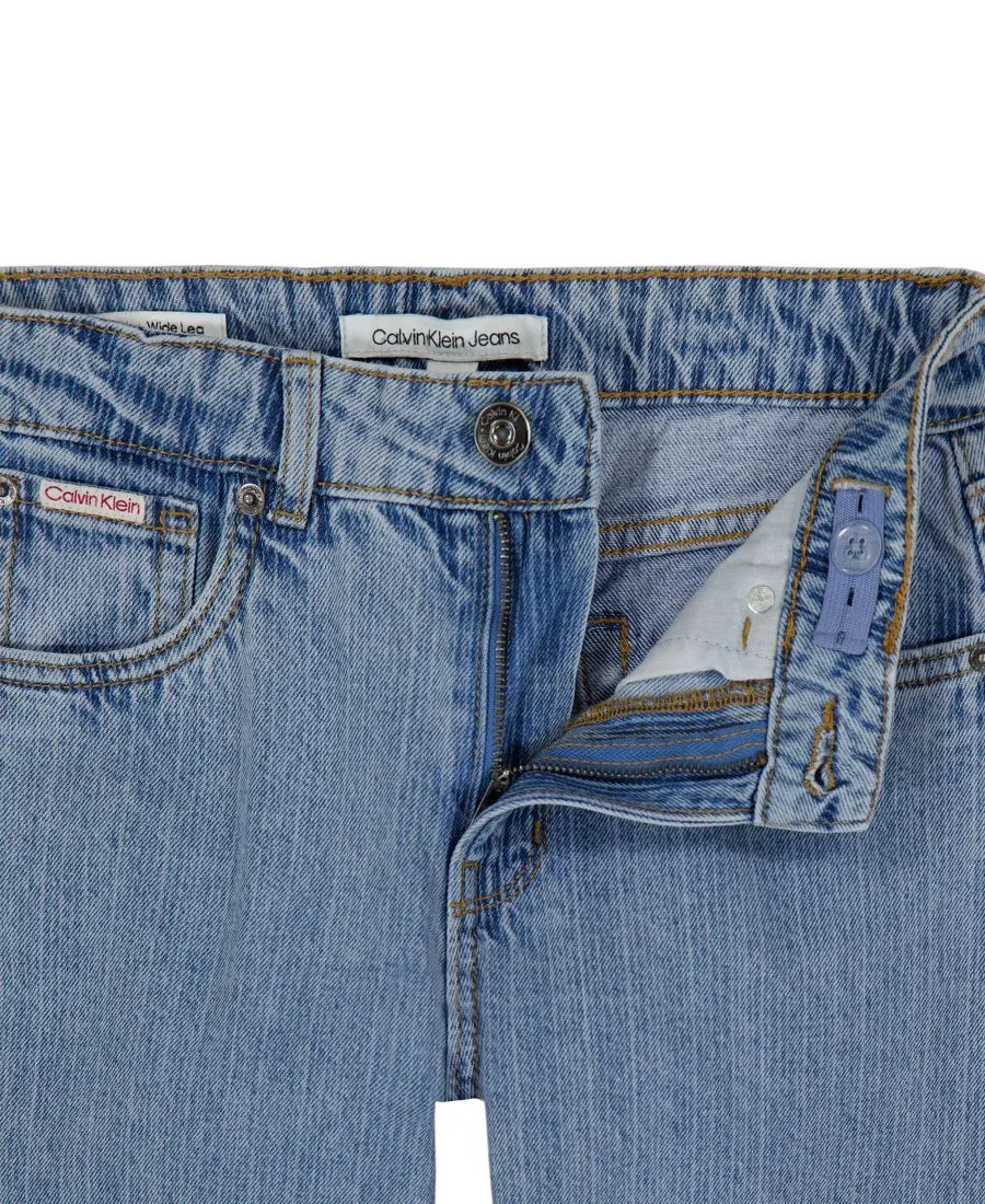 Джинсы с широкой штаниной Calvin Klein, Storm Wash — фото 4