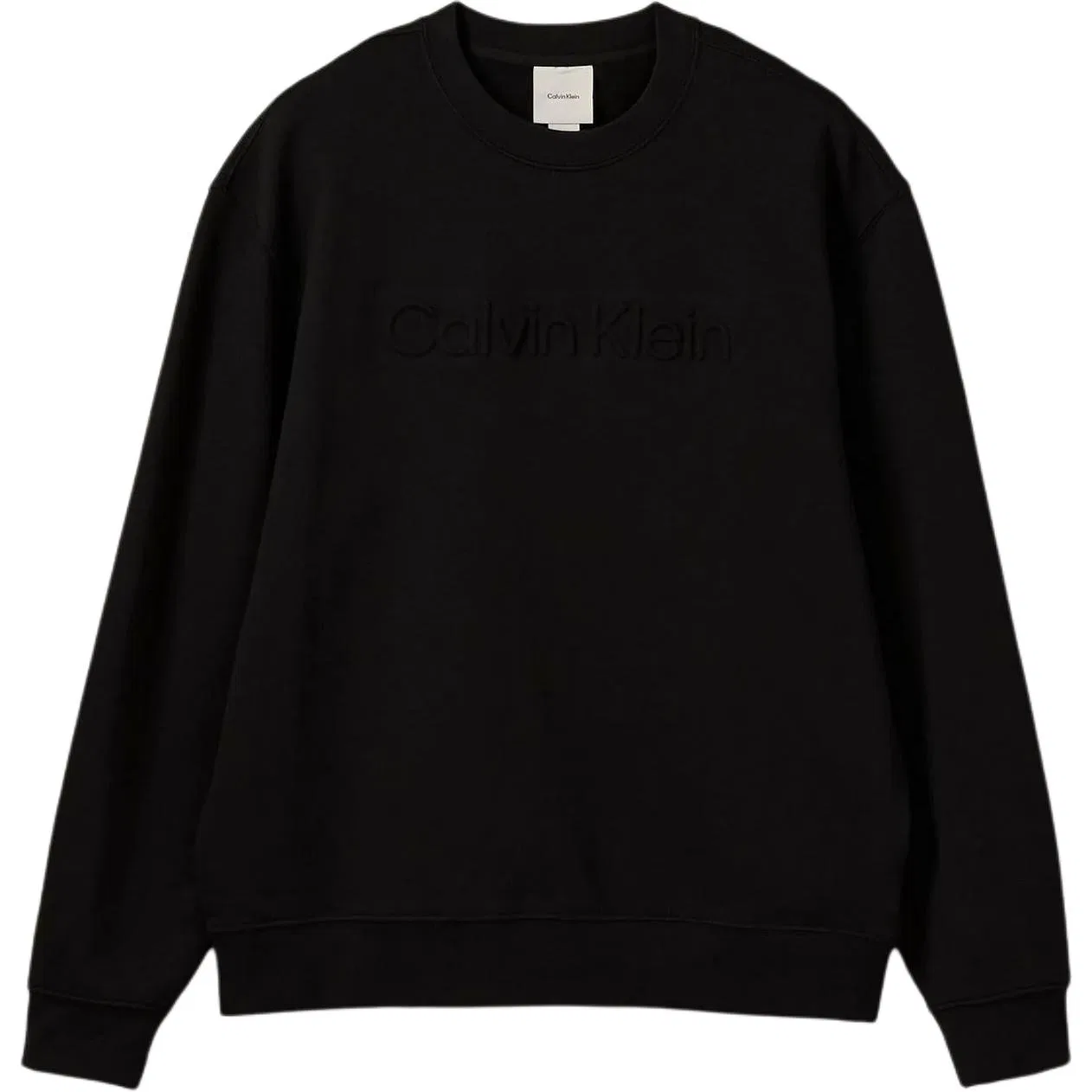Мужской свитшот с круглым вырезом Black Calvin Klein, Черный
