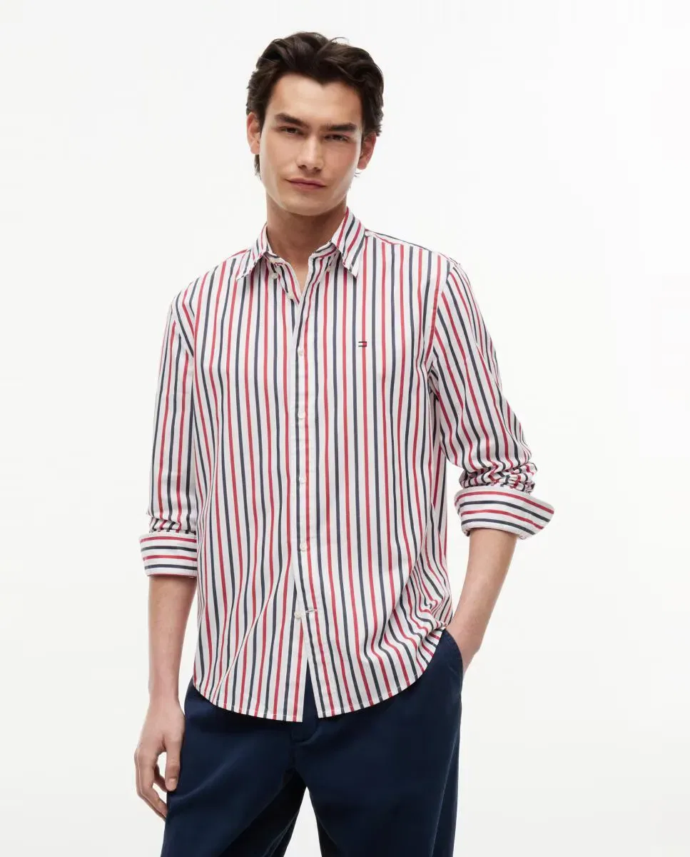 Мужская рубашка из поплина с принтом Tommy Hilfiger, Red