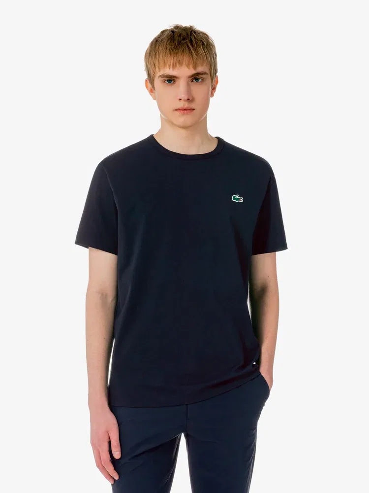 Футболка Lacoste с принтом, охлаждающий эффект, темно-синий — фото 4