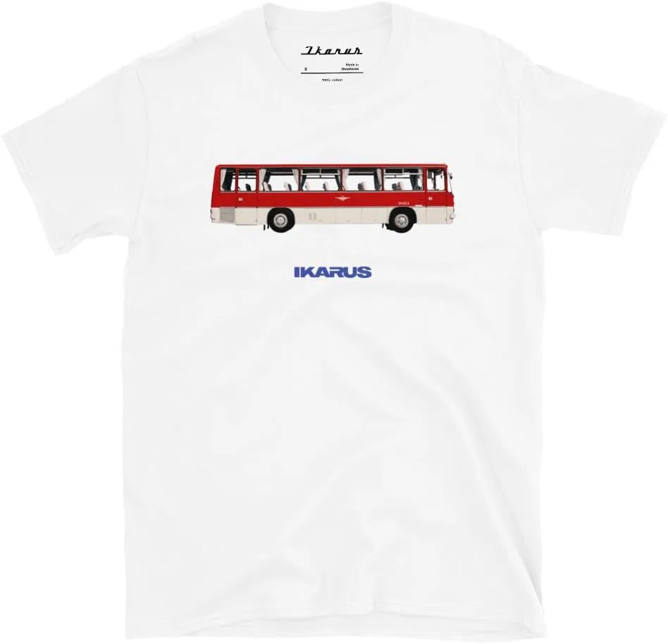 Мужская футболка с принтом Ikarus Bus, White