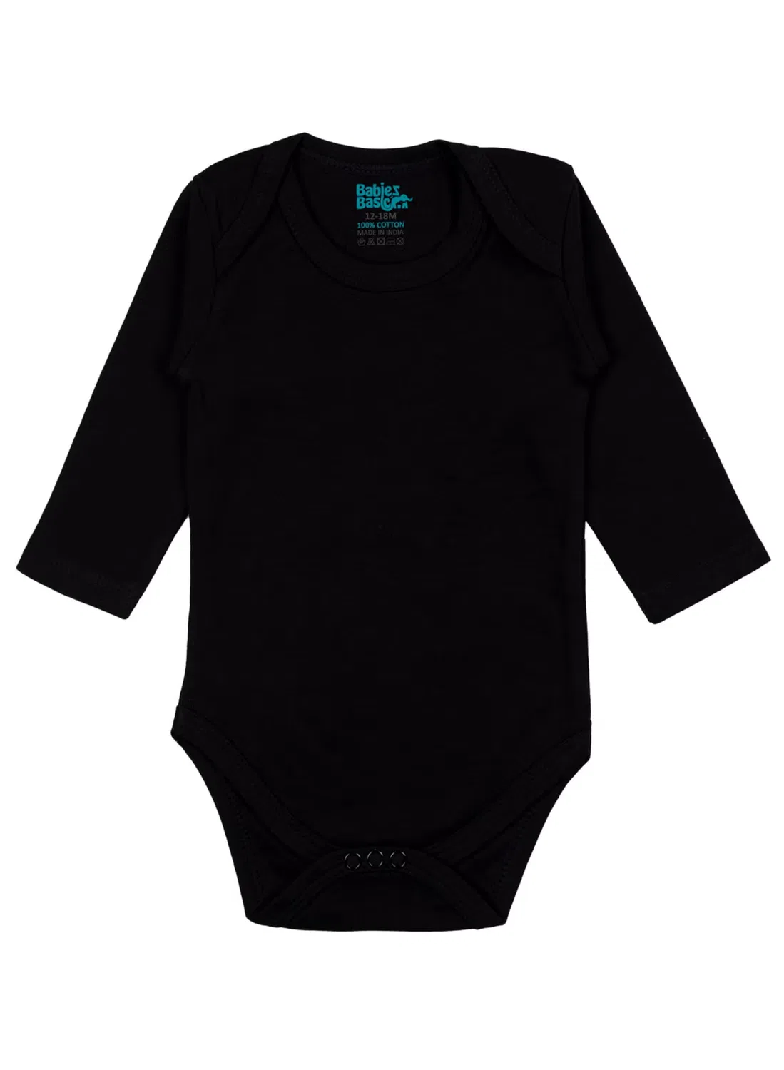 Боди-комбинезон с длинным рукавом комплект 3 шт Babies Basic, черный — фото 4