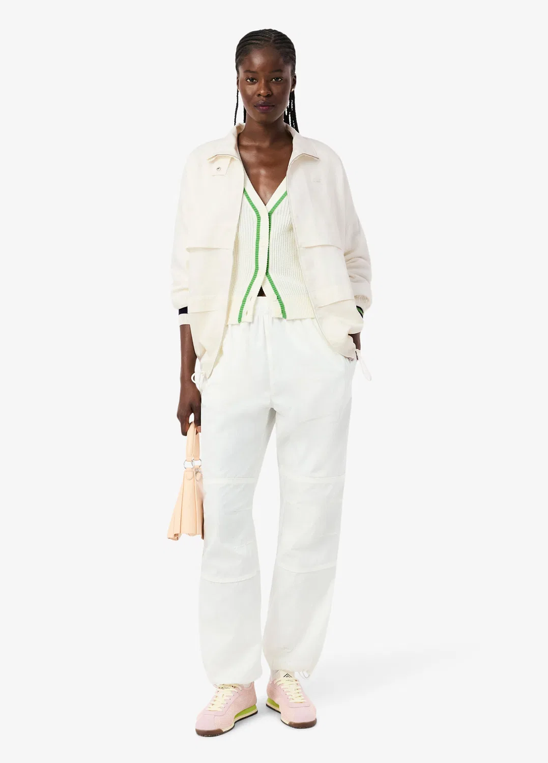 Куртка женская Lacoste Oversize Fit, кремовый — фото 2
