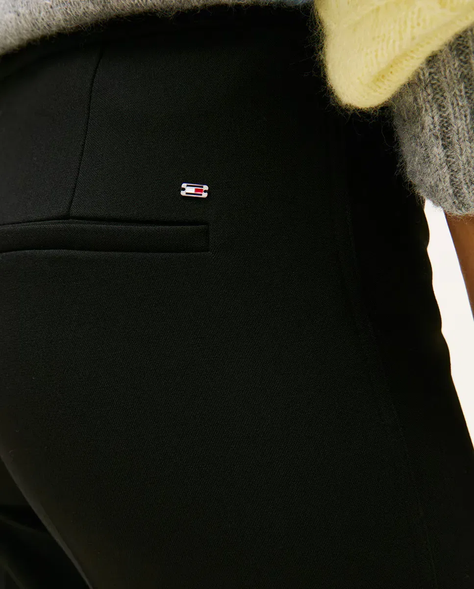 Женские брюки-клеш из трикотажа Tommy Hilfiger, Negro — фото 3