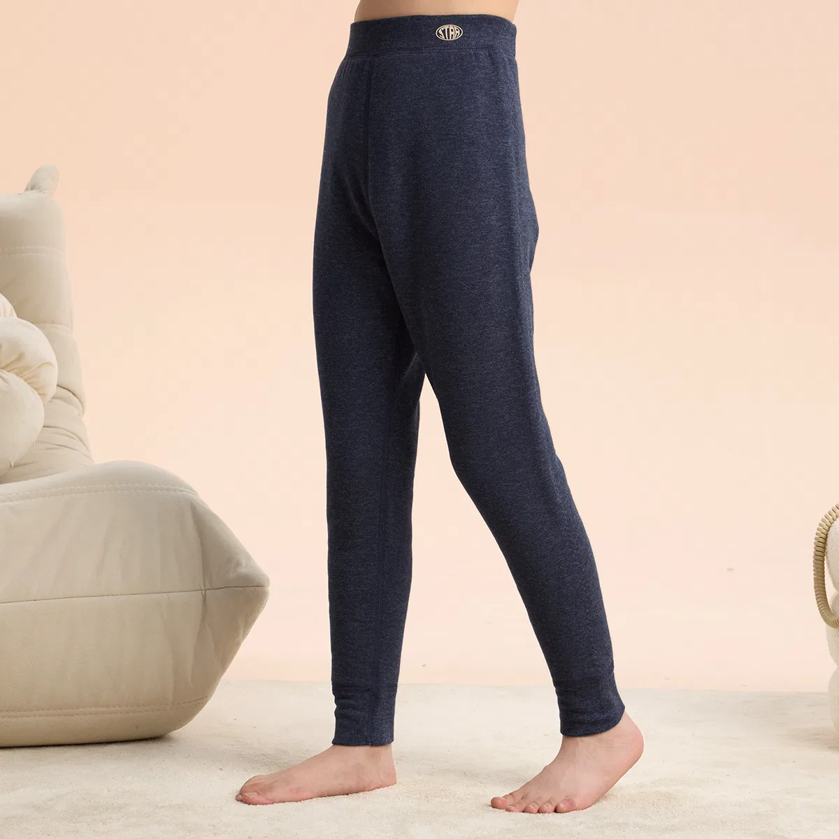 Детские брюки для мальчиков хлопковые Red bean, Navy Blue — фото 3
