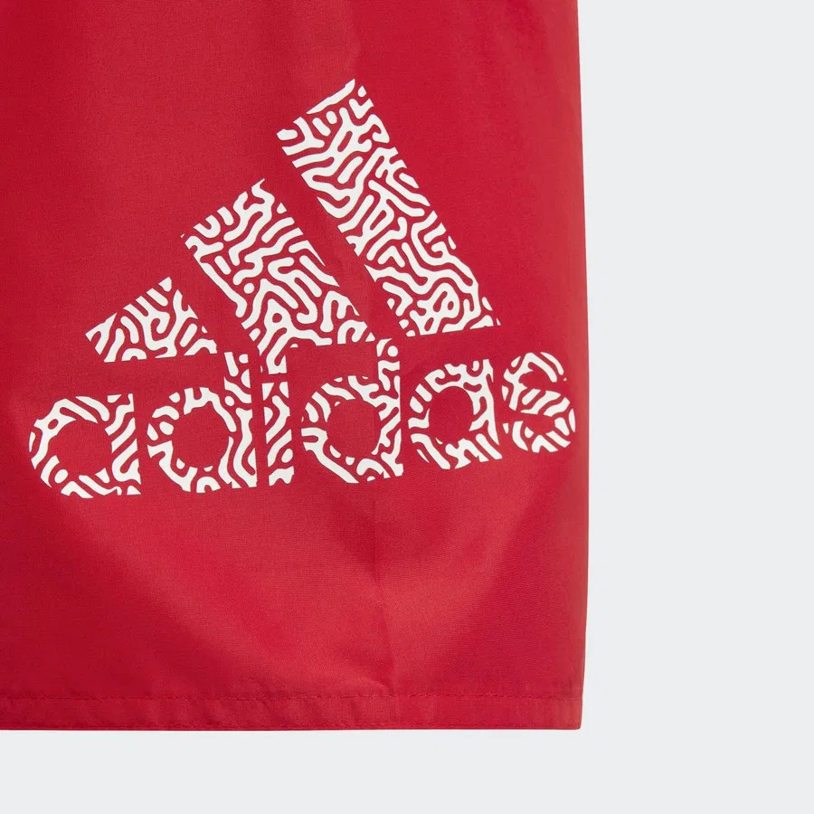 Плавки для мальчиков с принтом Logo CLX, adidas, Красно-белый — фото 3