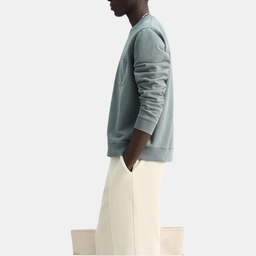 Мужской свитшот с круглым вырезом Blue/Gray ZARA — фото 4