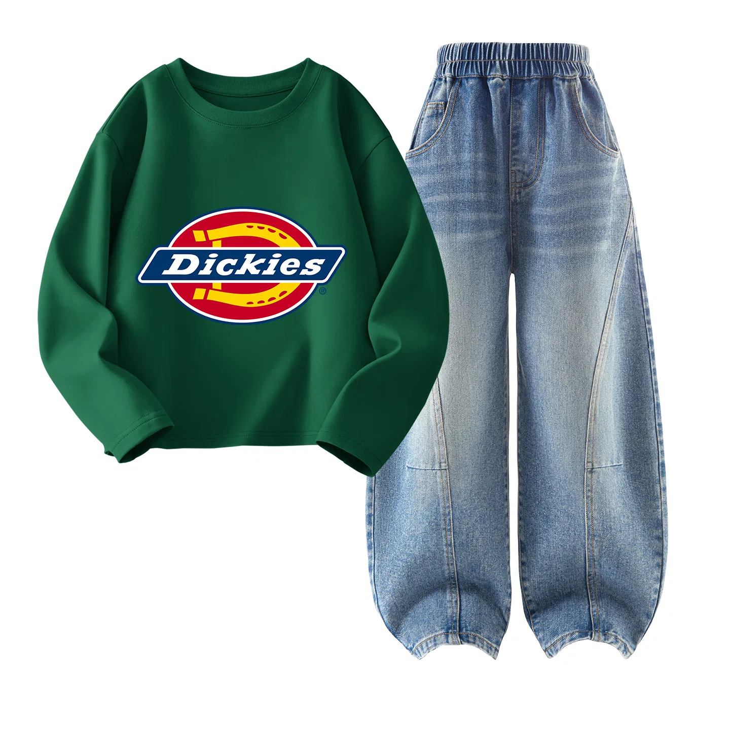 Детский спортивный комплект Vintage Green Solid Color Denim Light Blue Dickies