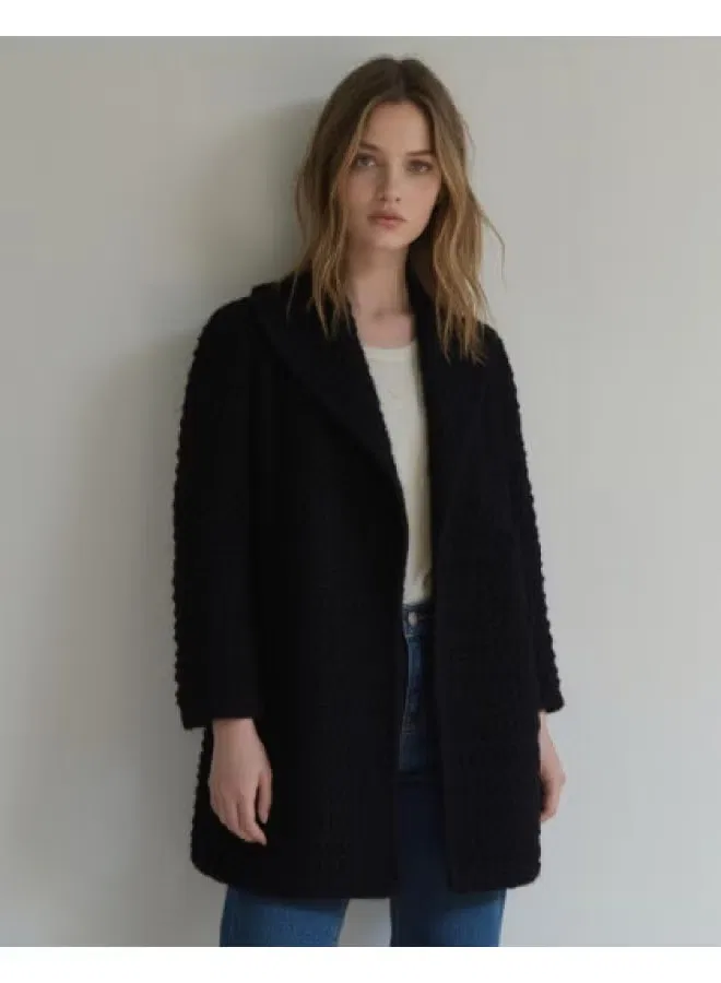Кардиган ажурный с длинным рукавом Zara, черный